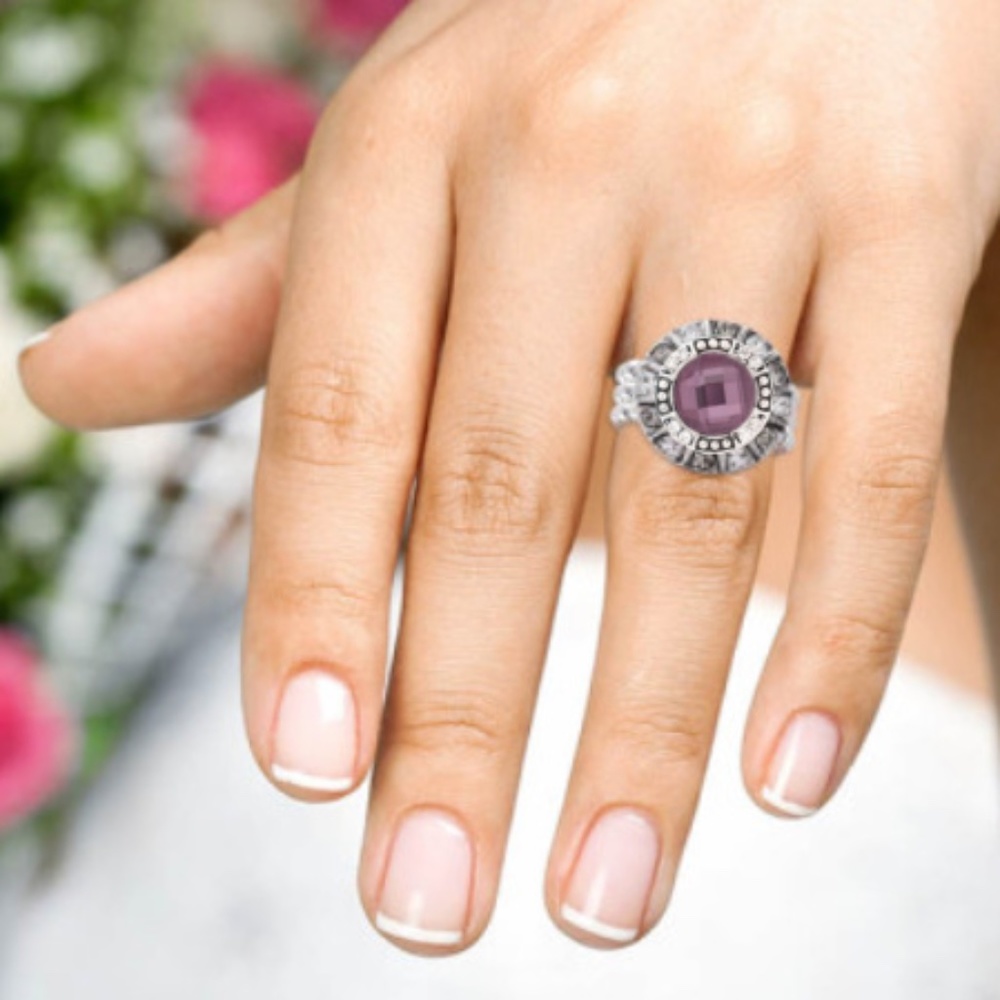 Snap Charm Stretch Bling Ring with 3 Mini Snap Charms - Picture 2 of 2